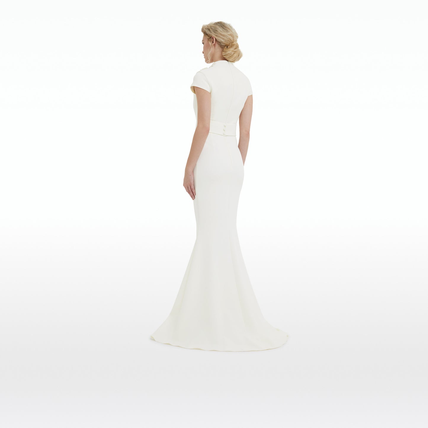 Rubena Curled Leaf Embroidered Dress