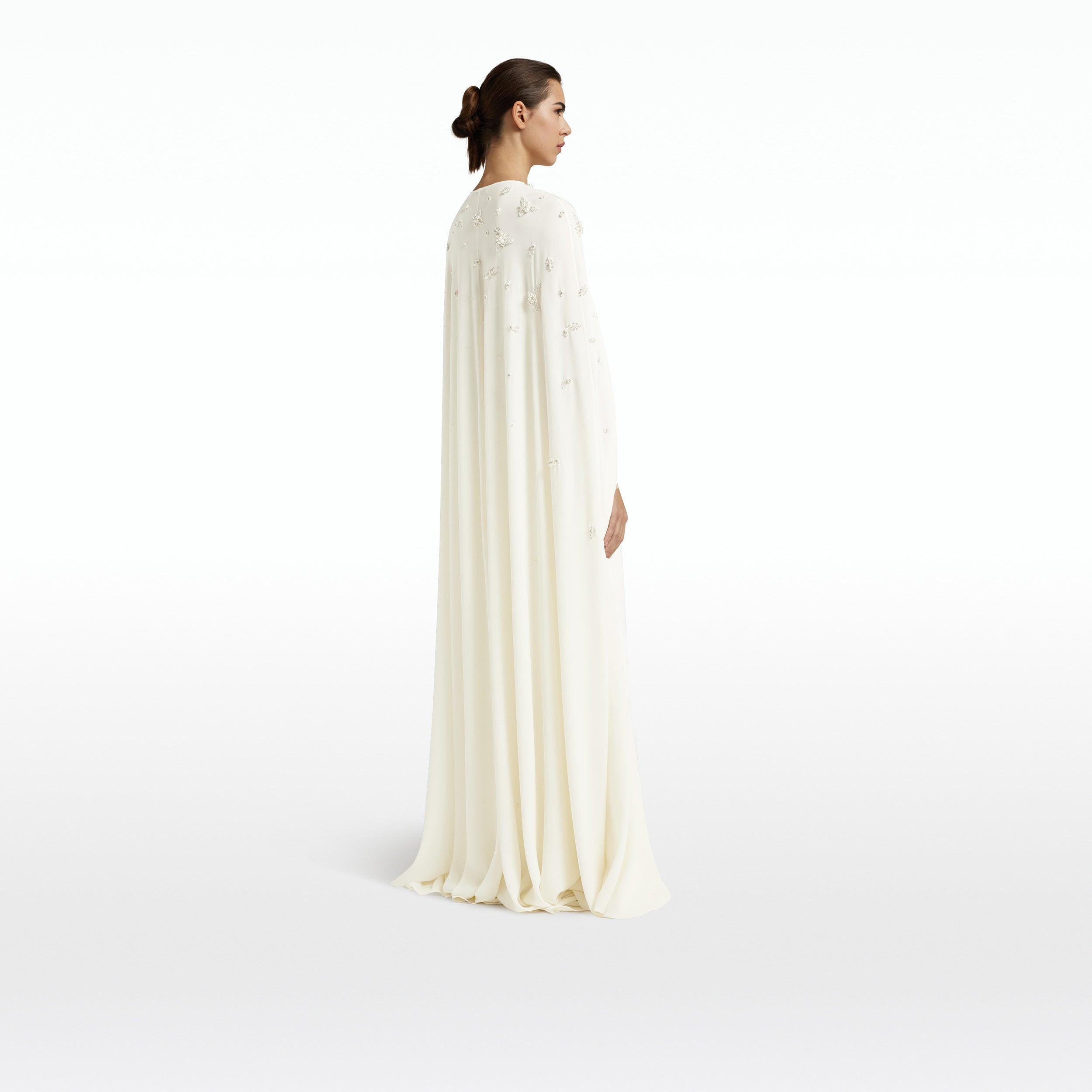 Cici Ivory Embroidered Cape