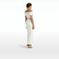 Drax Ivory Dress With Embroidered Belt