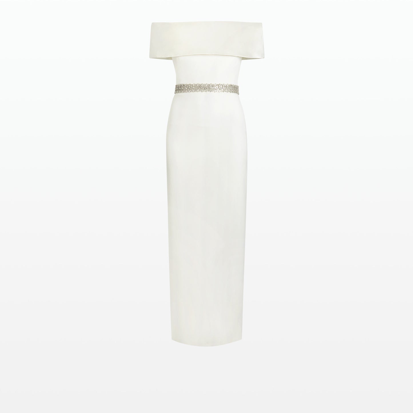 Drax Ivory Dress With Embroidered Belt