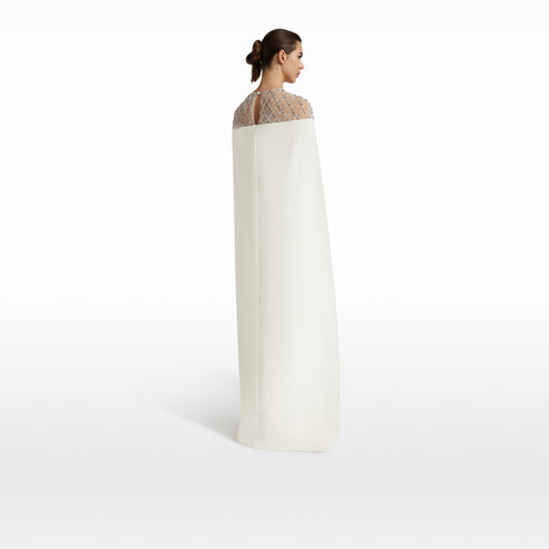 Ambere Ivory Long Dress – Safiyaa London