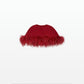 Kepuret Azalea Red Feather-Trimmed Cape