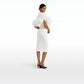 Kepuret Ivory Feather-Trimmed Cape