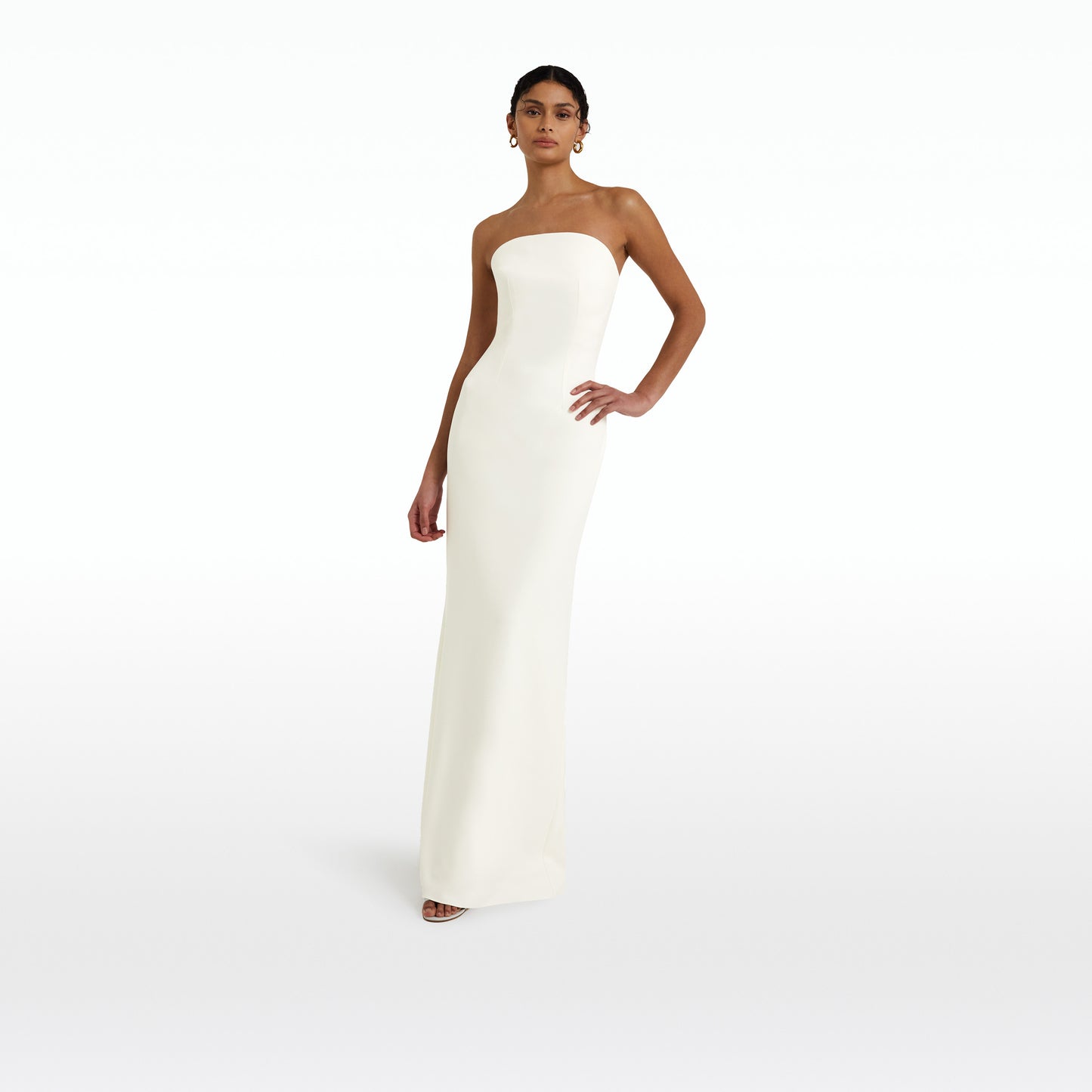 Soshin Ivory Strapless Dress