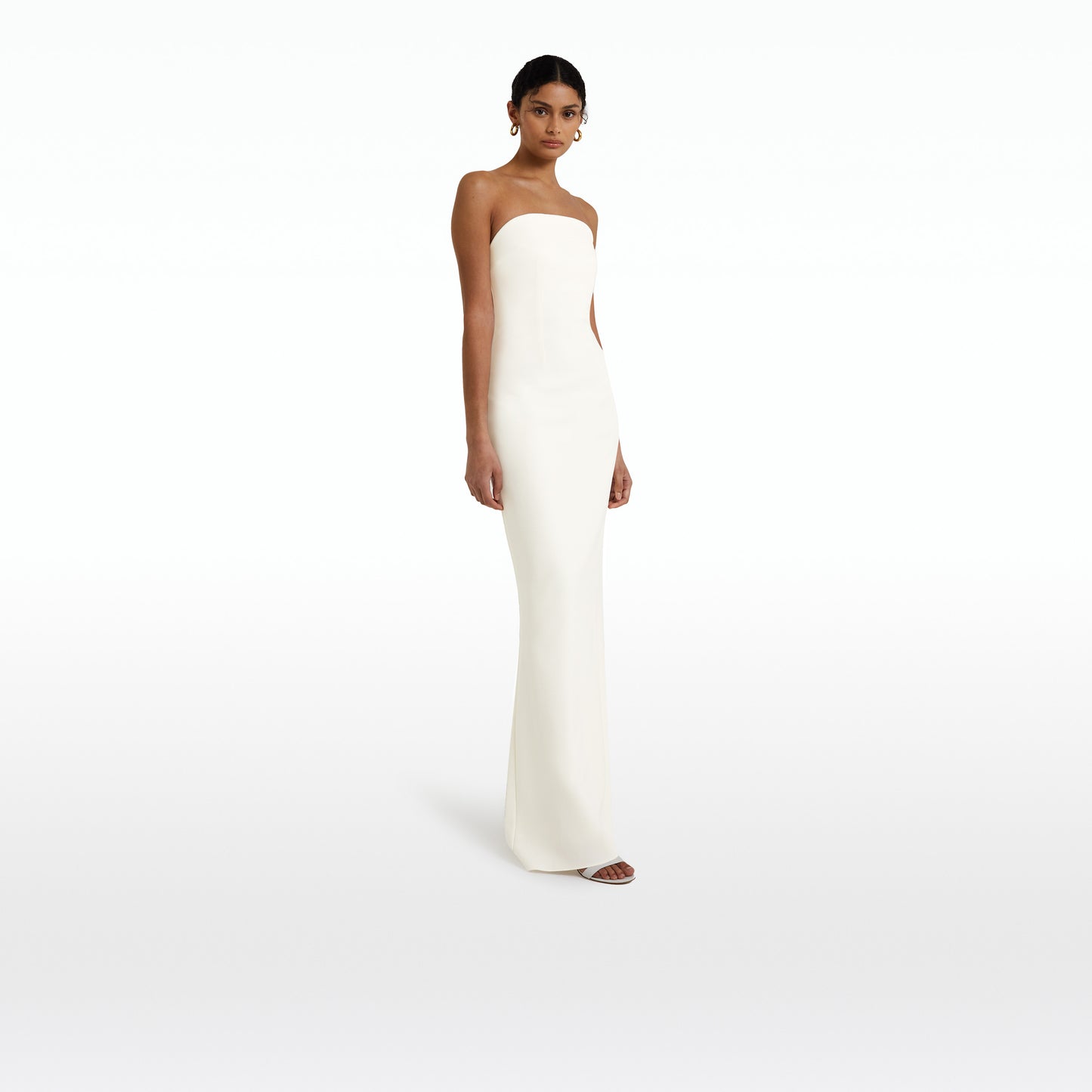 Soshin Ivory Strapless Dress