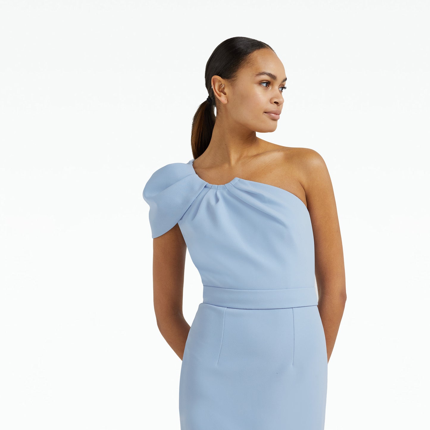 Petal Soft Sky Midi Dress