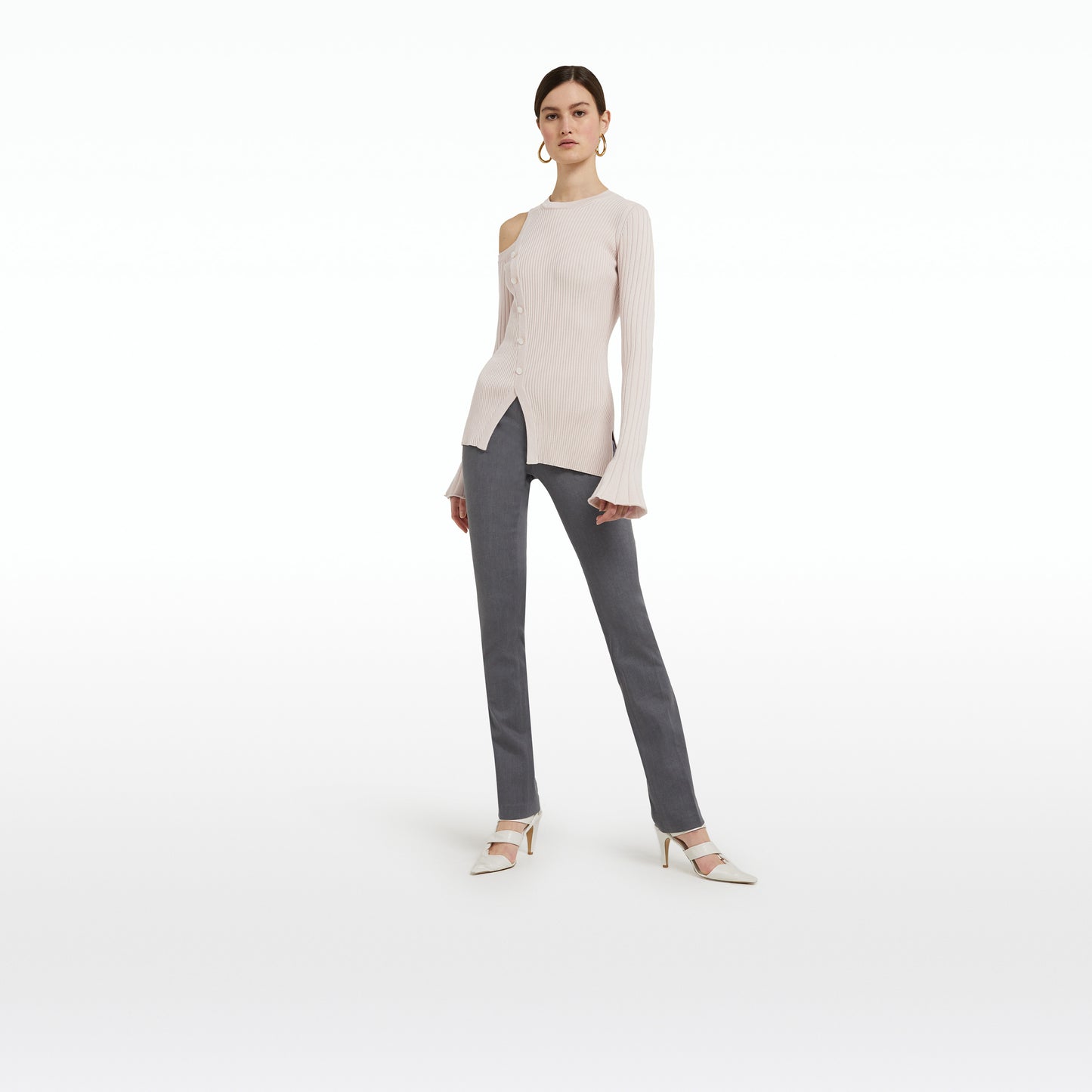 Goldie Light Grey Denim Trousers