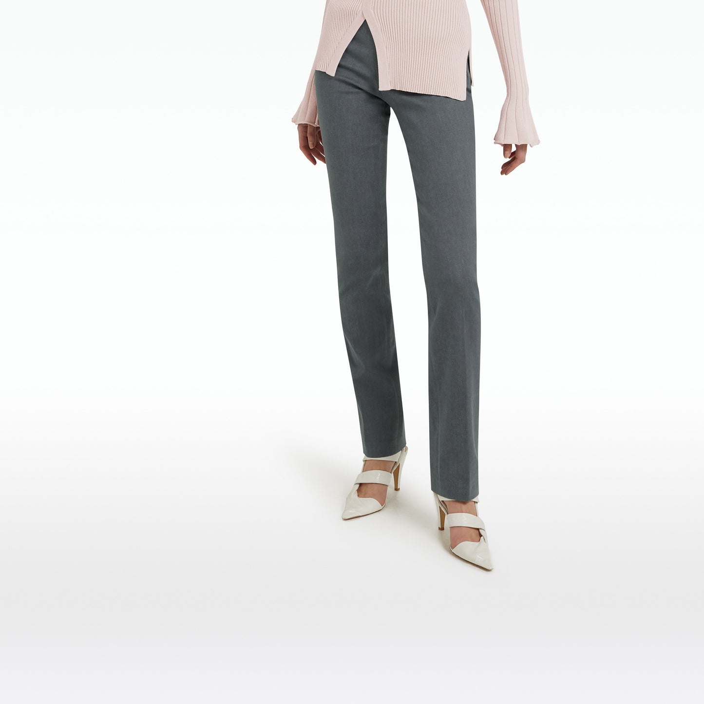 Goldie Light Grey Denim Trousers