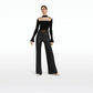 Elvera Black & Matt Gold Leather Belt