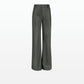 Narqis Khaki Vegan Leather Trousers