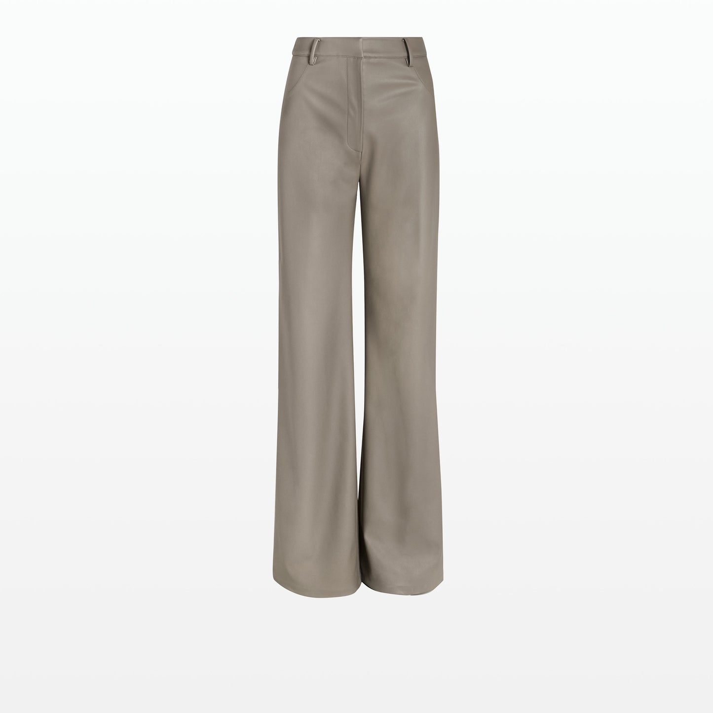 Narqis Taupe Vegan Leather Trousers