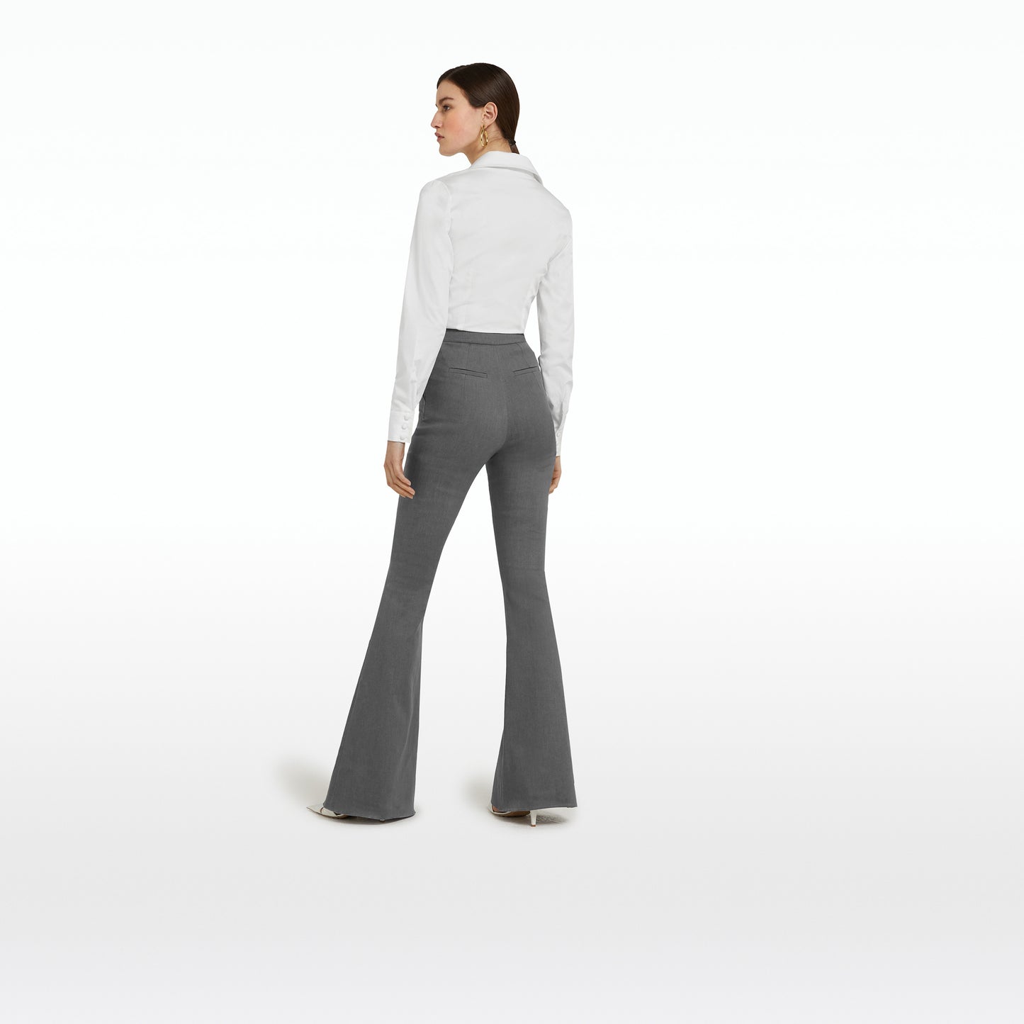 Halluana Light Grey Denim Trousers