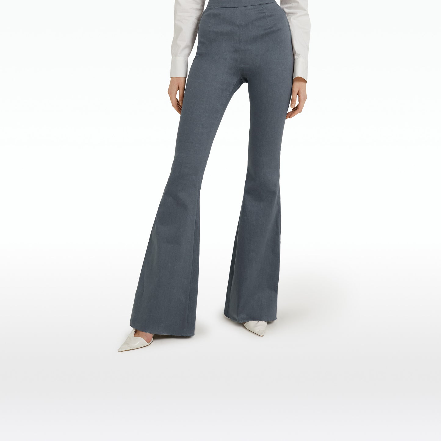 Halluana Light Grey Denim Trousers