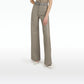 Narqis Taupe Vegan Leather Trousers