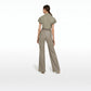 Narqis Taupe Vegan Leather Trousers