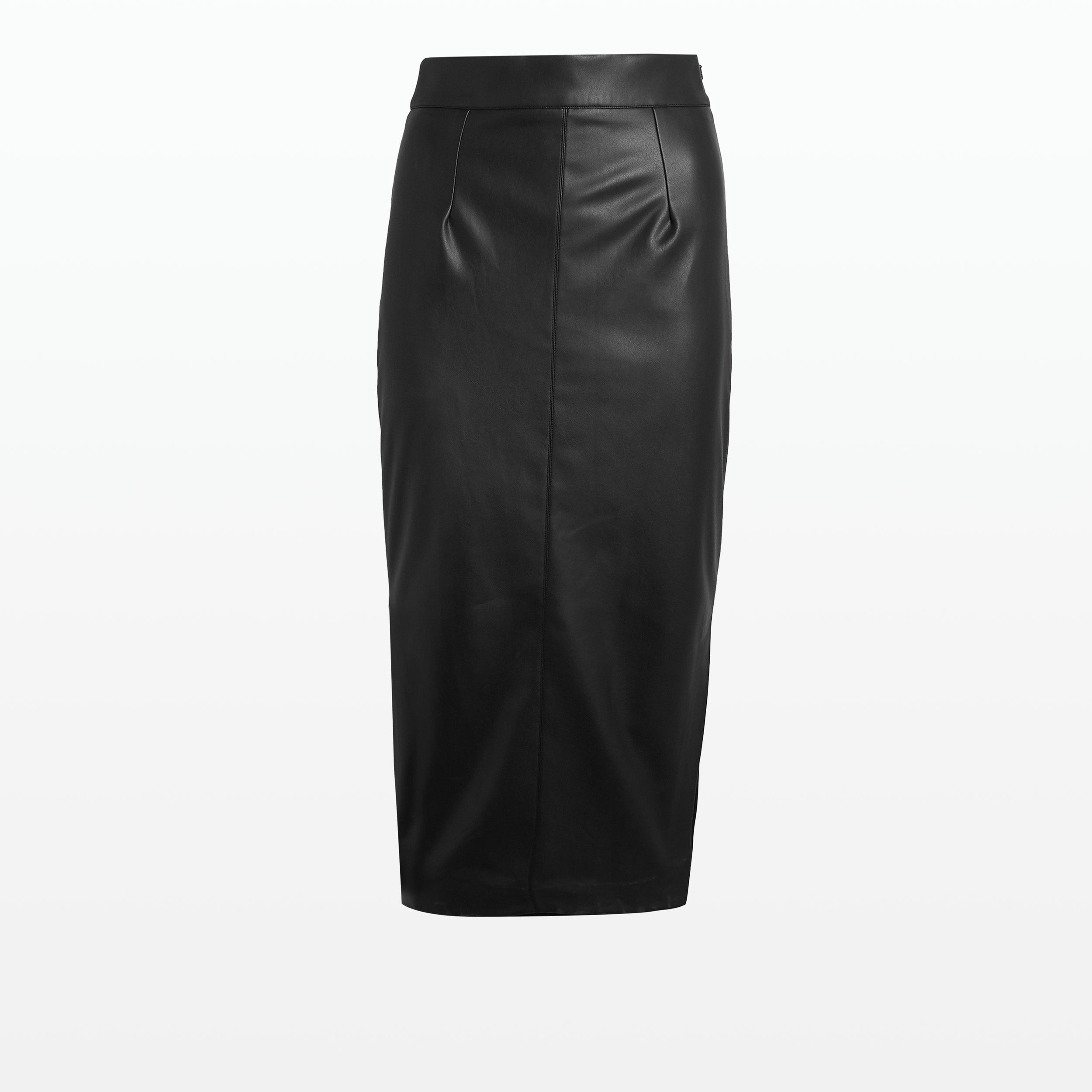 Manon Black Vegan Leather Skirt Safiyaa London