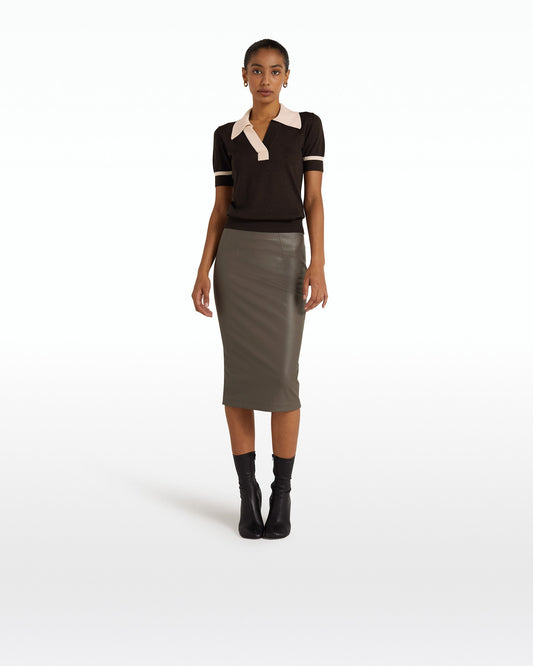 Cleo Dark Mocha & Powder Knit