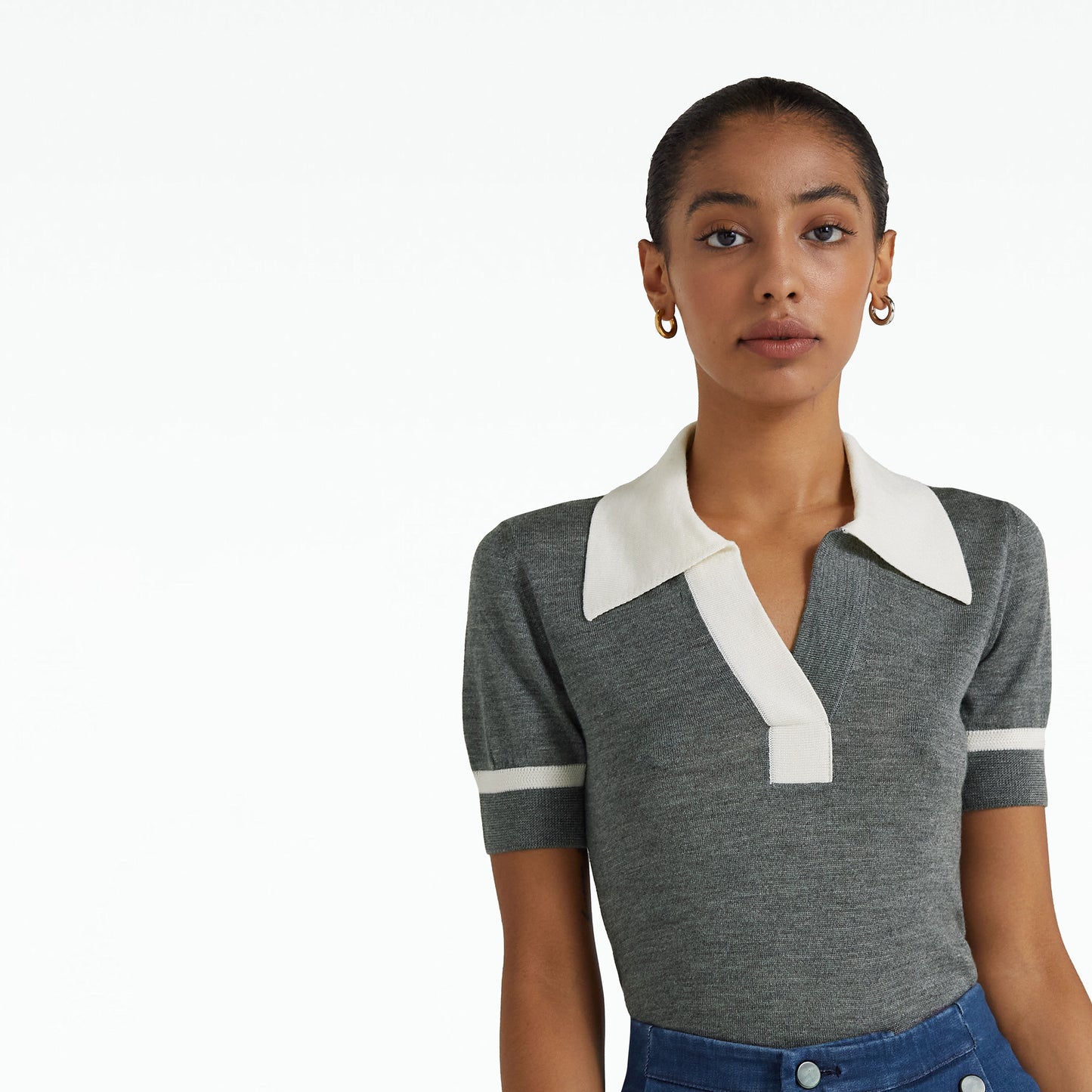 Cleo Stone Melange & Ivory Knit