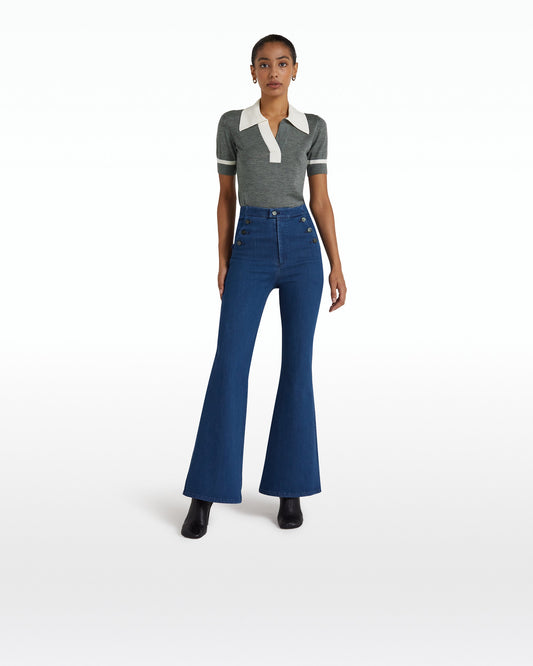 Cleo Stone Melange & Ivory Knit