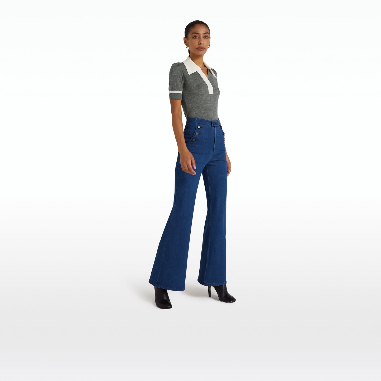 Cleo Stone Melange & Ivory Knit