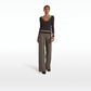 Narqis Dark Taupe Vegan Leather Trousers