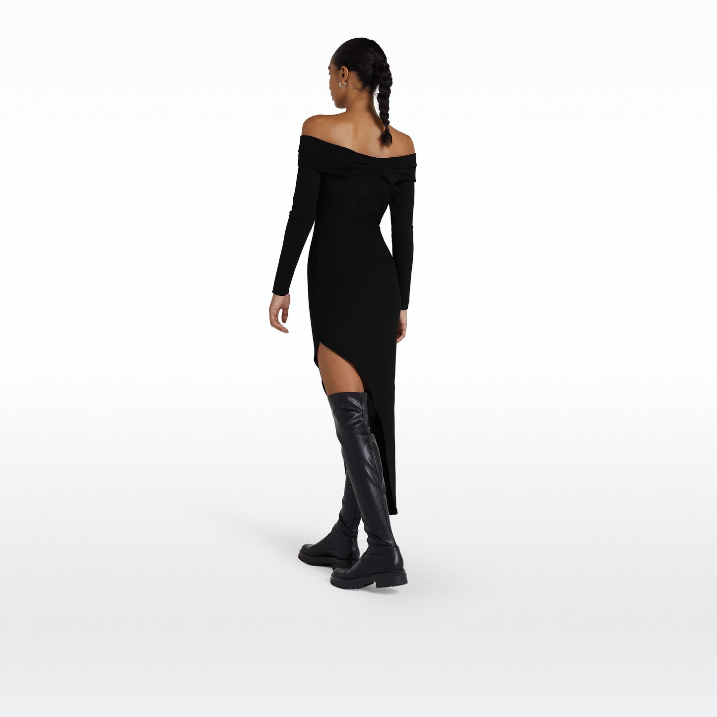 Belle Black Midi Dress