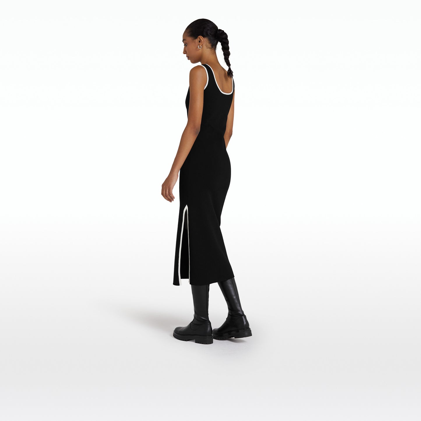 Lille Black Midi Knit Dress