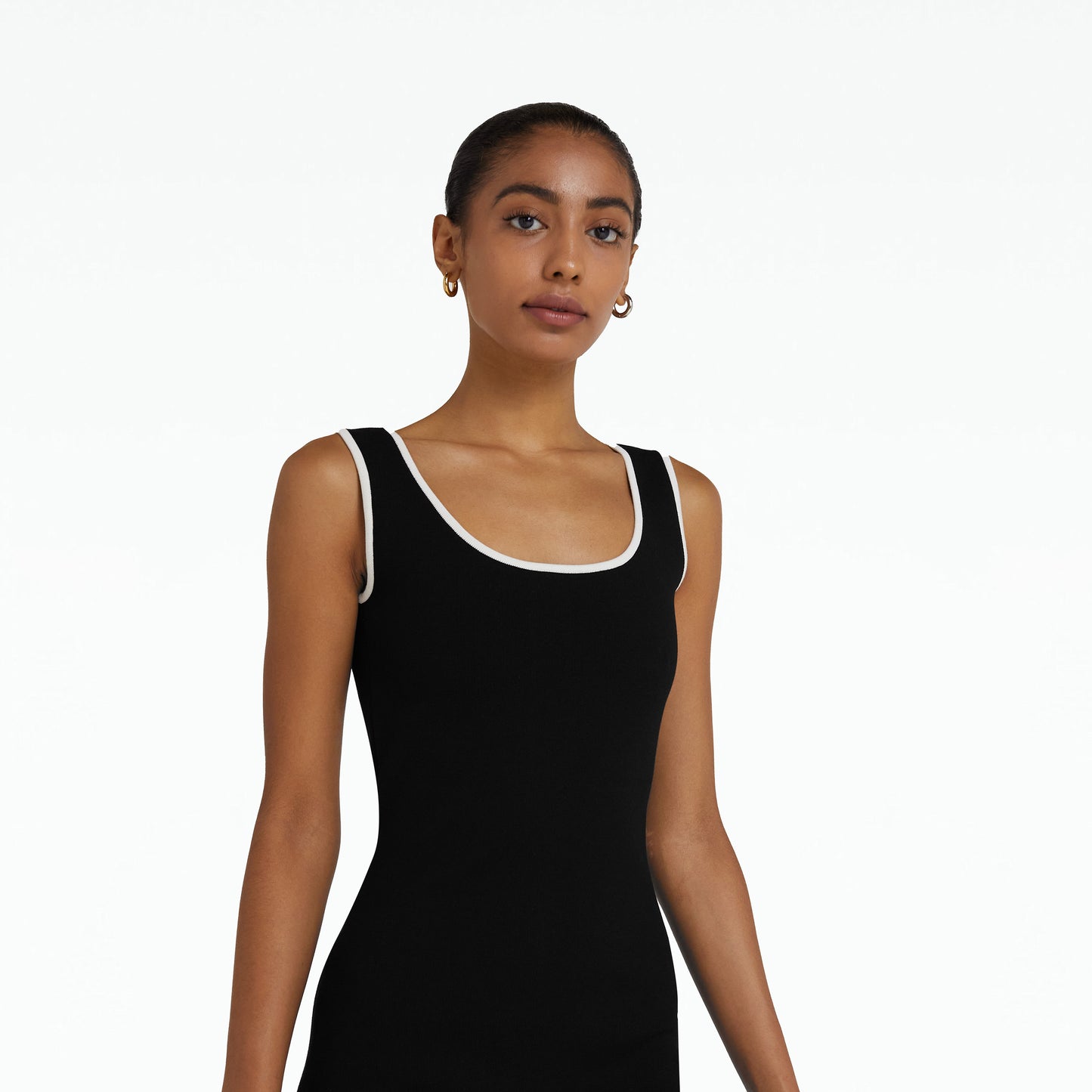Lille Black Midi Knit Dress