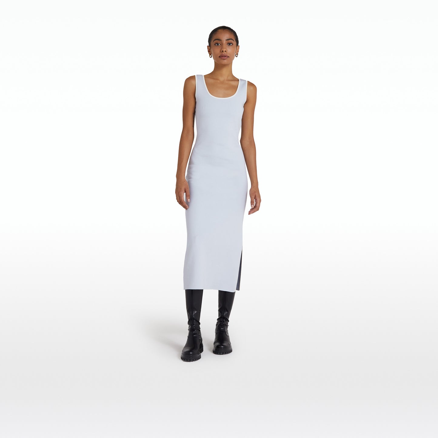 Lille Pale Lilac & Ivory Midi Dress