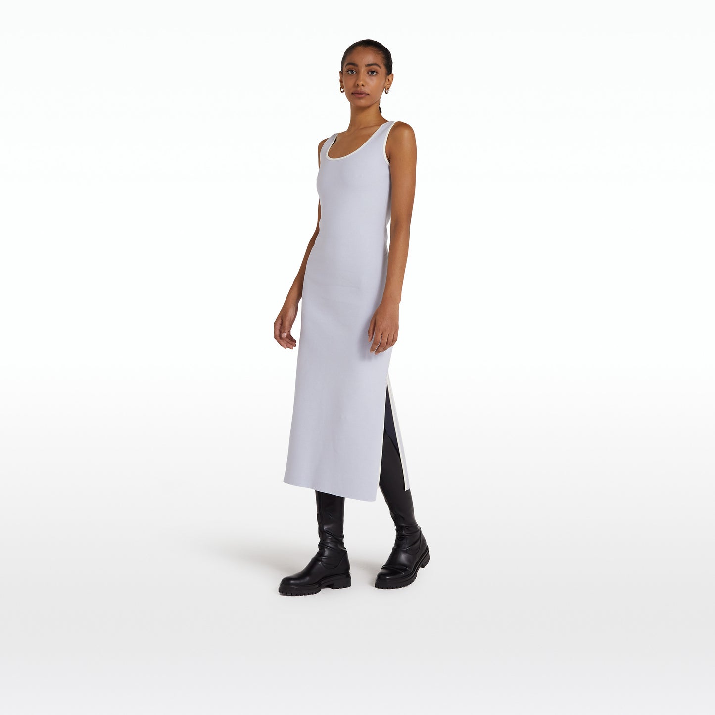 Lille Pale Lilac & Ivory Midi Dress