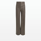 Narqis Dark Taupe Vegan Leather Trousers