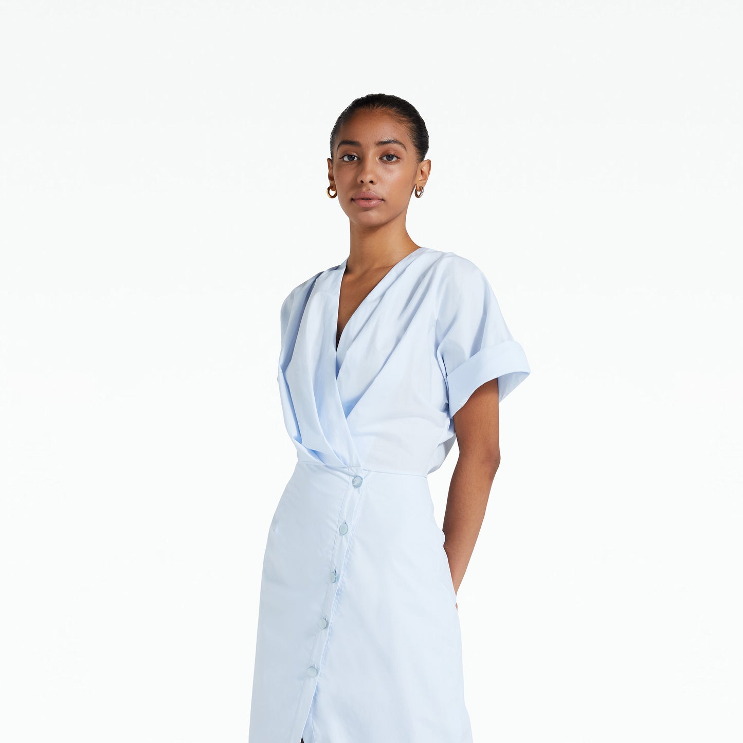 Elayne Ice Blue Midi Dress