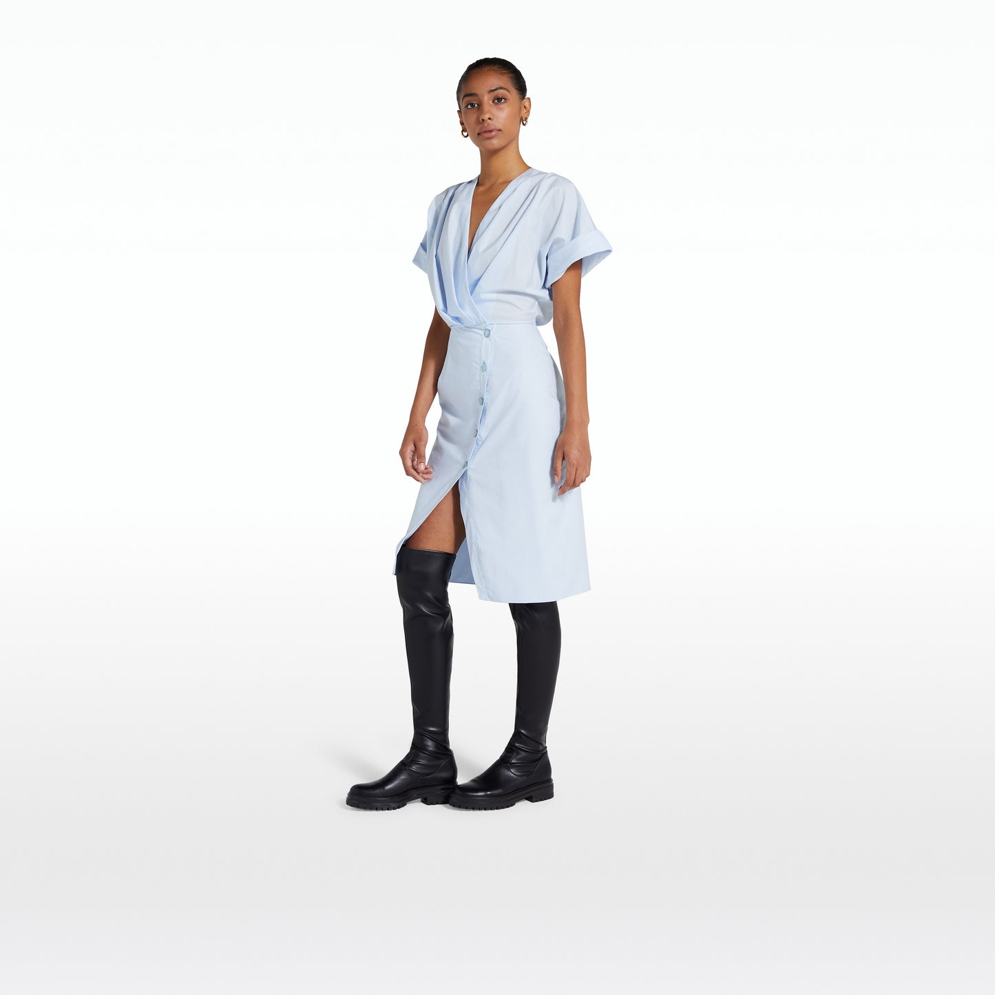 Elayne Ice Blue Midi Dress
