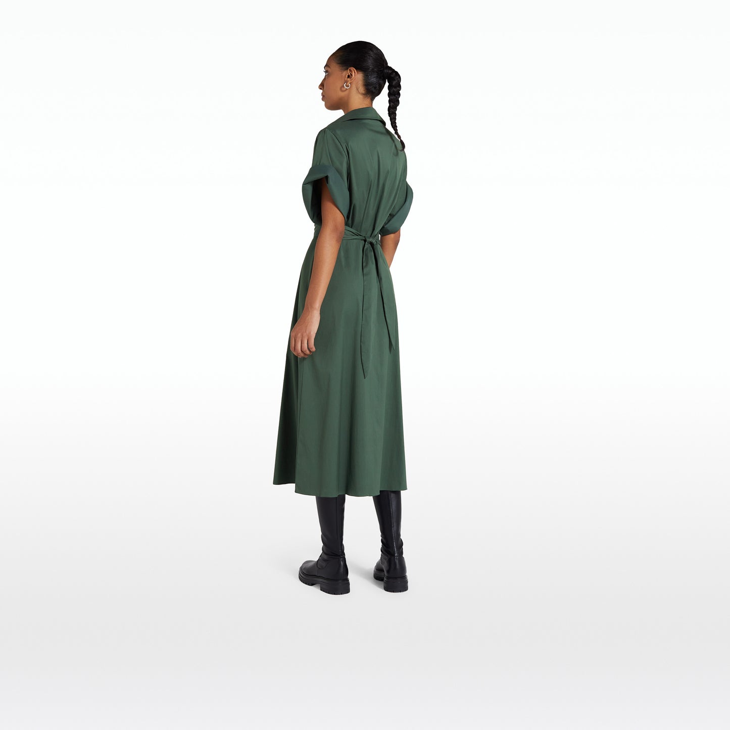 Cezanne Moss Green Midi Dress
