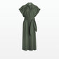 Cezanne Moss Green Midi Dress