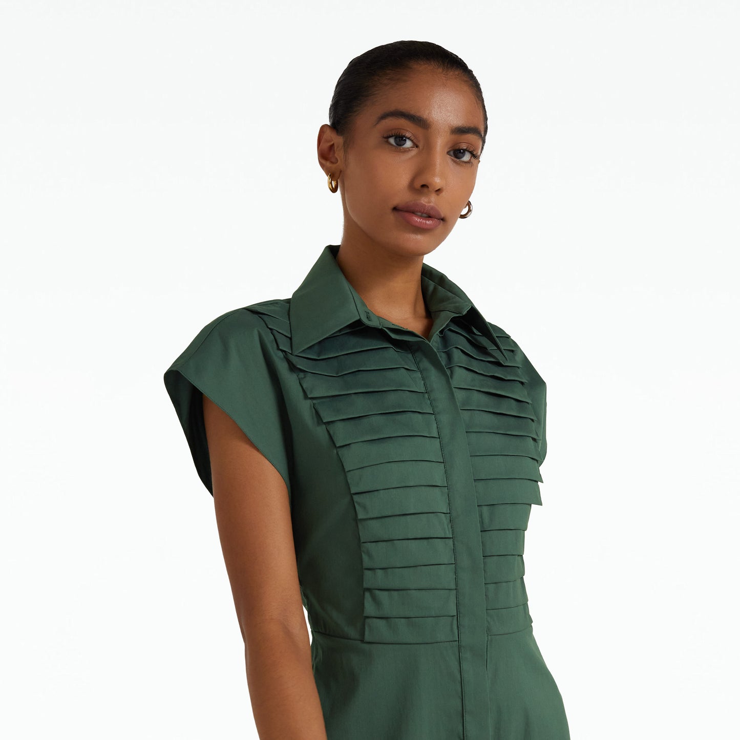 Blisse Moss Green Midi Dress