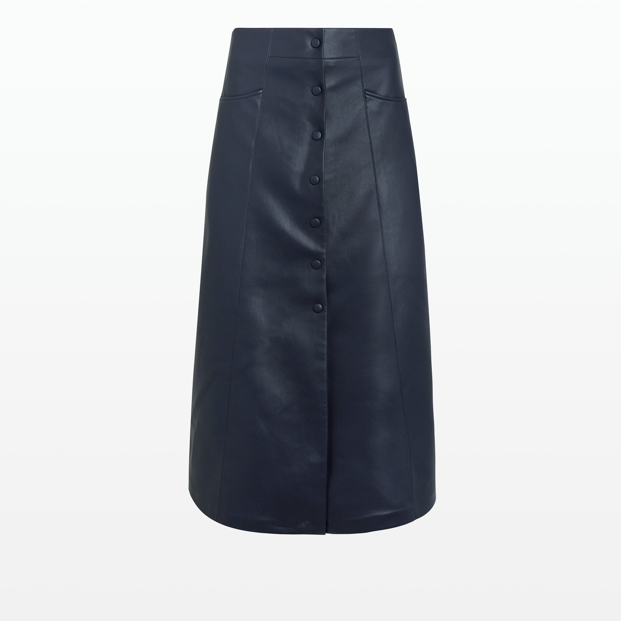 Navy blue sales vegan skirt