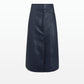 Rochelle Navy Vegan Leather Skirt