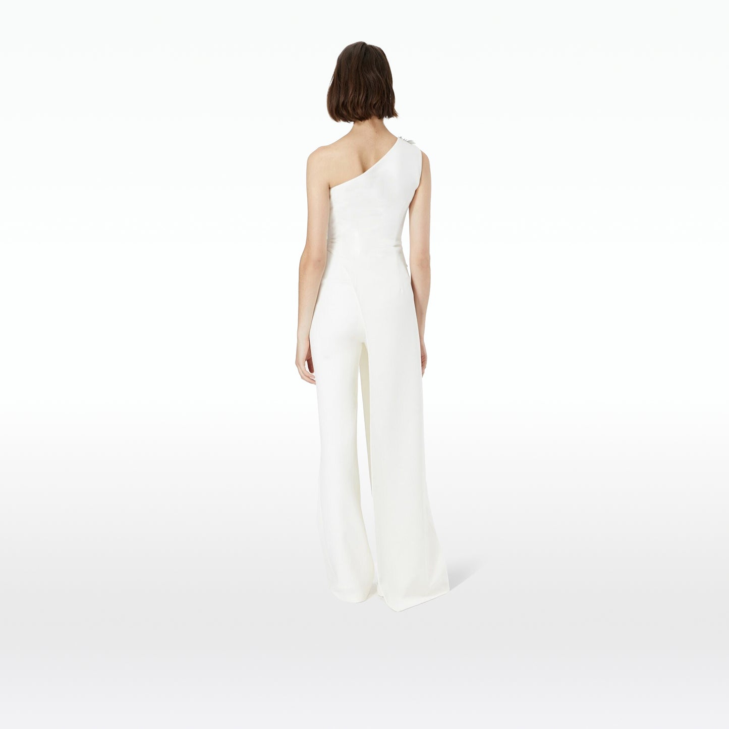 Rhea Silver Embroidered Asymmetric Jumpsuit