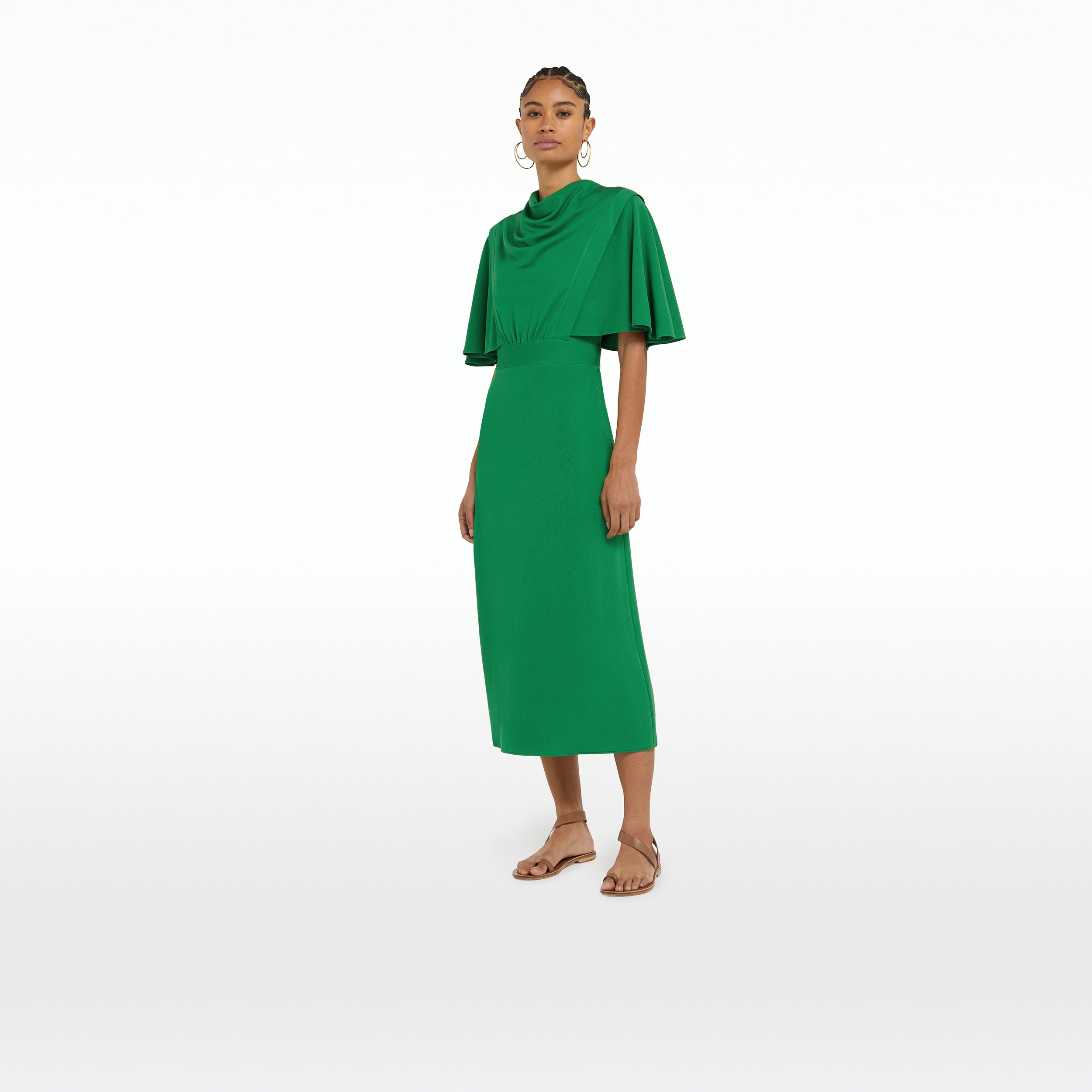 Miranda Jewel Green Midi Dress