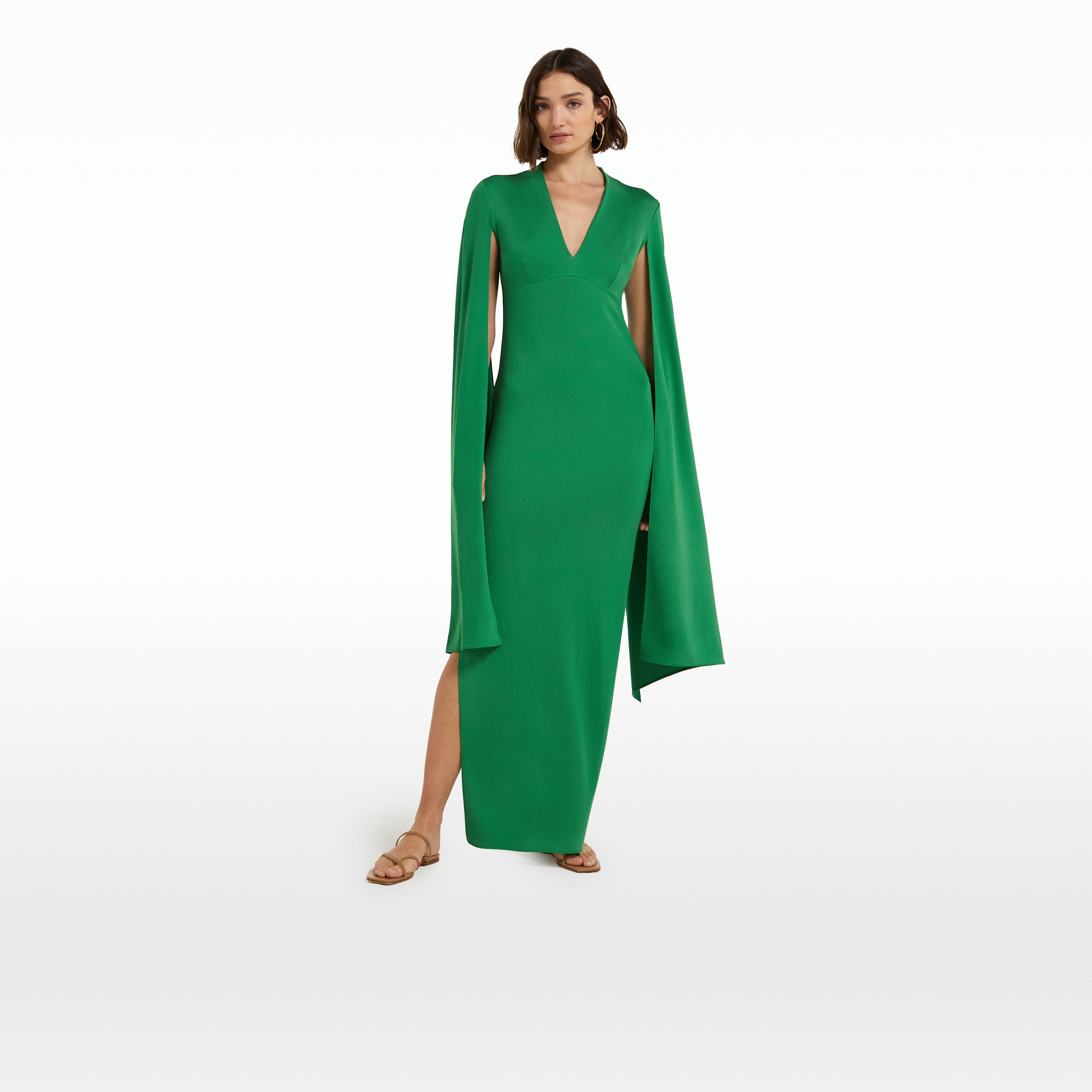 Long sleeve cape dress hot sale