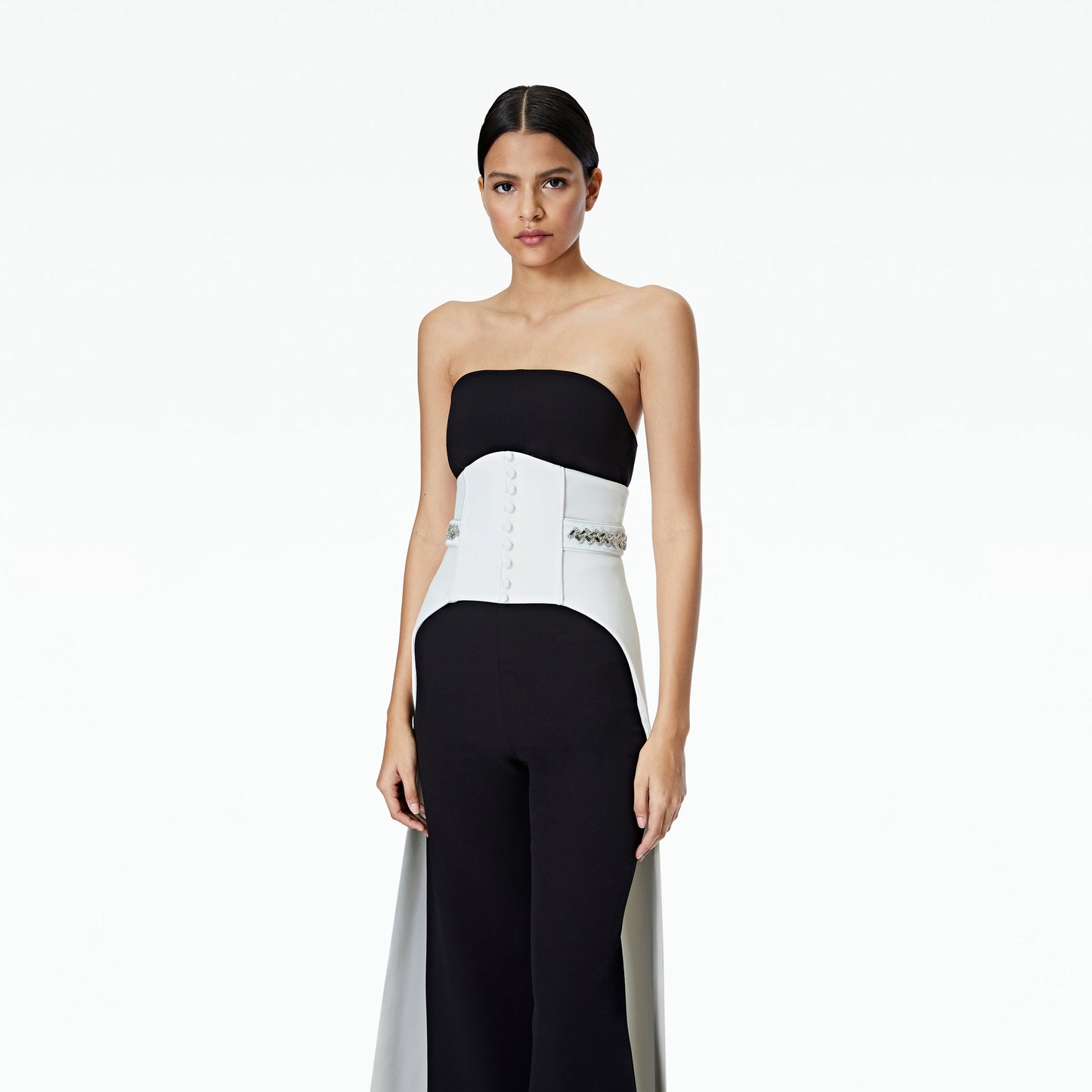 Jonty Embroidered Ivory Corset Belt