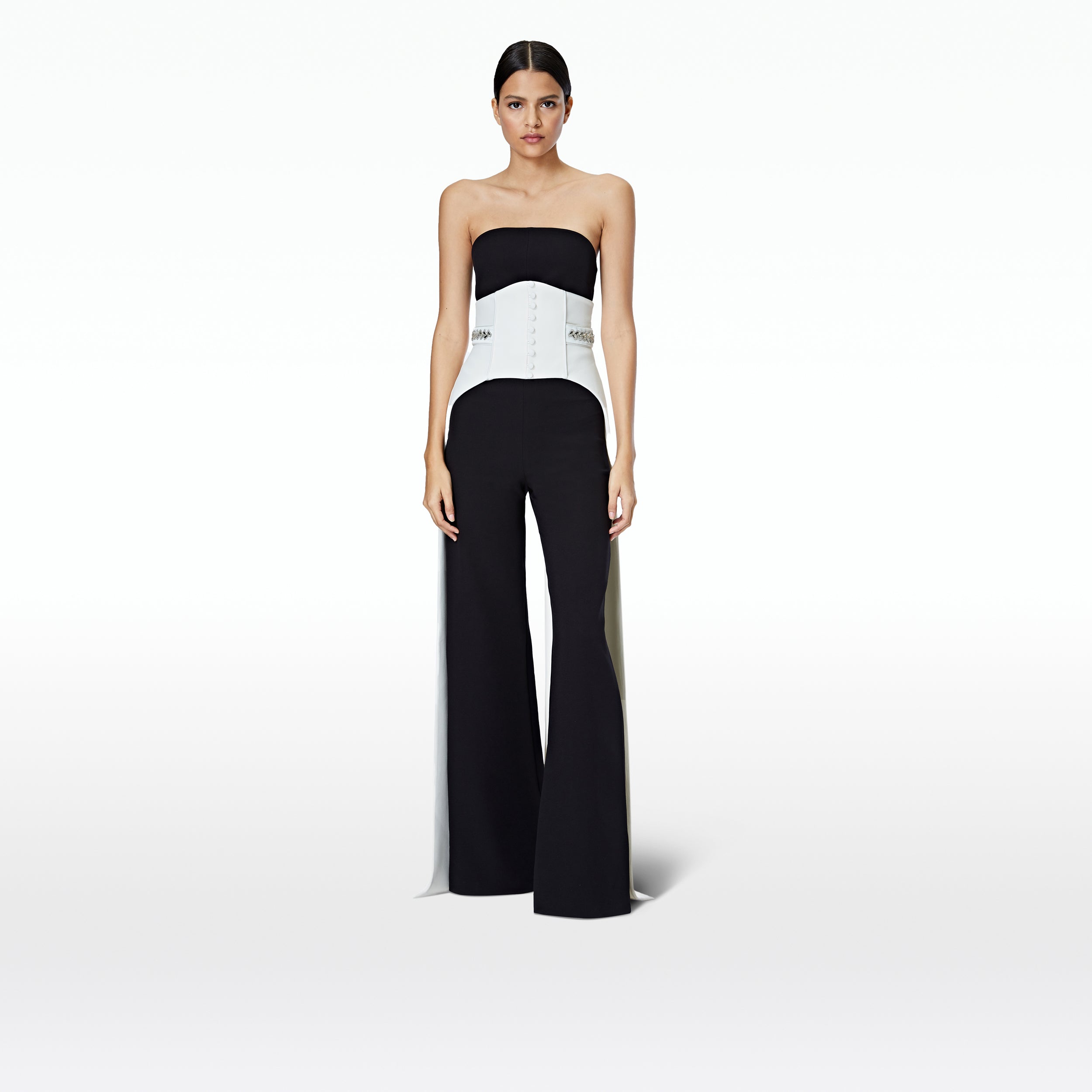 Jonty Embroidered Ivory Corset Belt