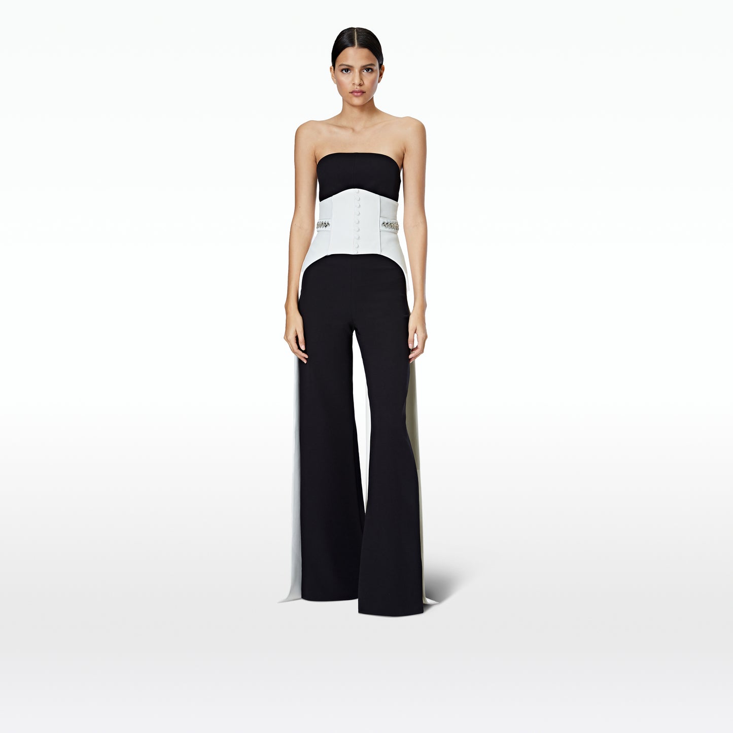 Jonty Embroidered Ivory Corset Belt