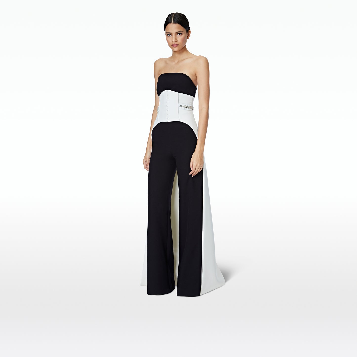 Jonty Embroidered Ivory Corset Belt
