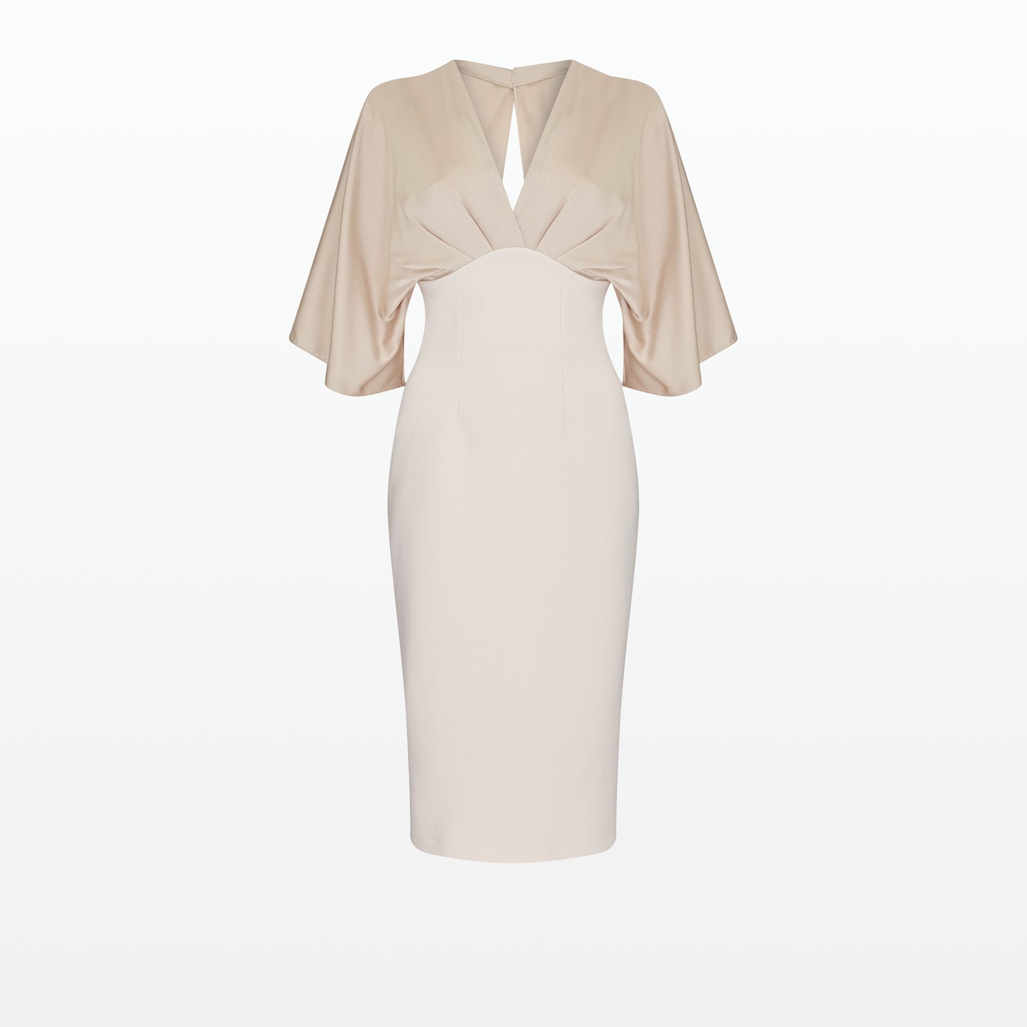 Ionie White Sand Midi Dress