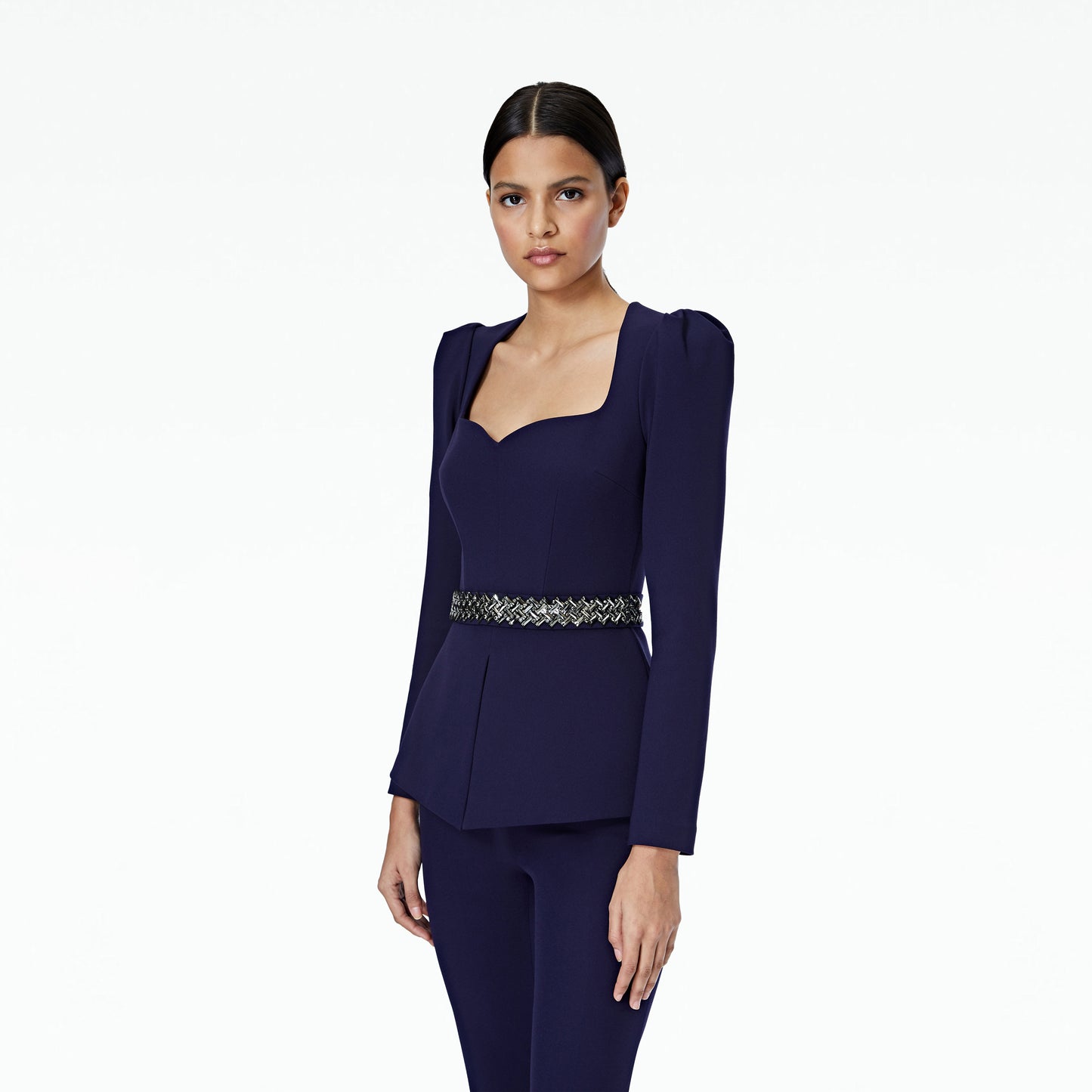 Tiyanna Azurite Top and Embroidered Belt