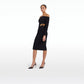 Starling Black Embroidered Midi Dress