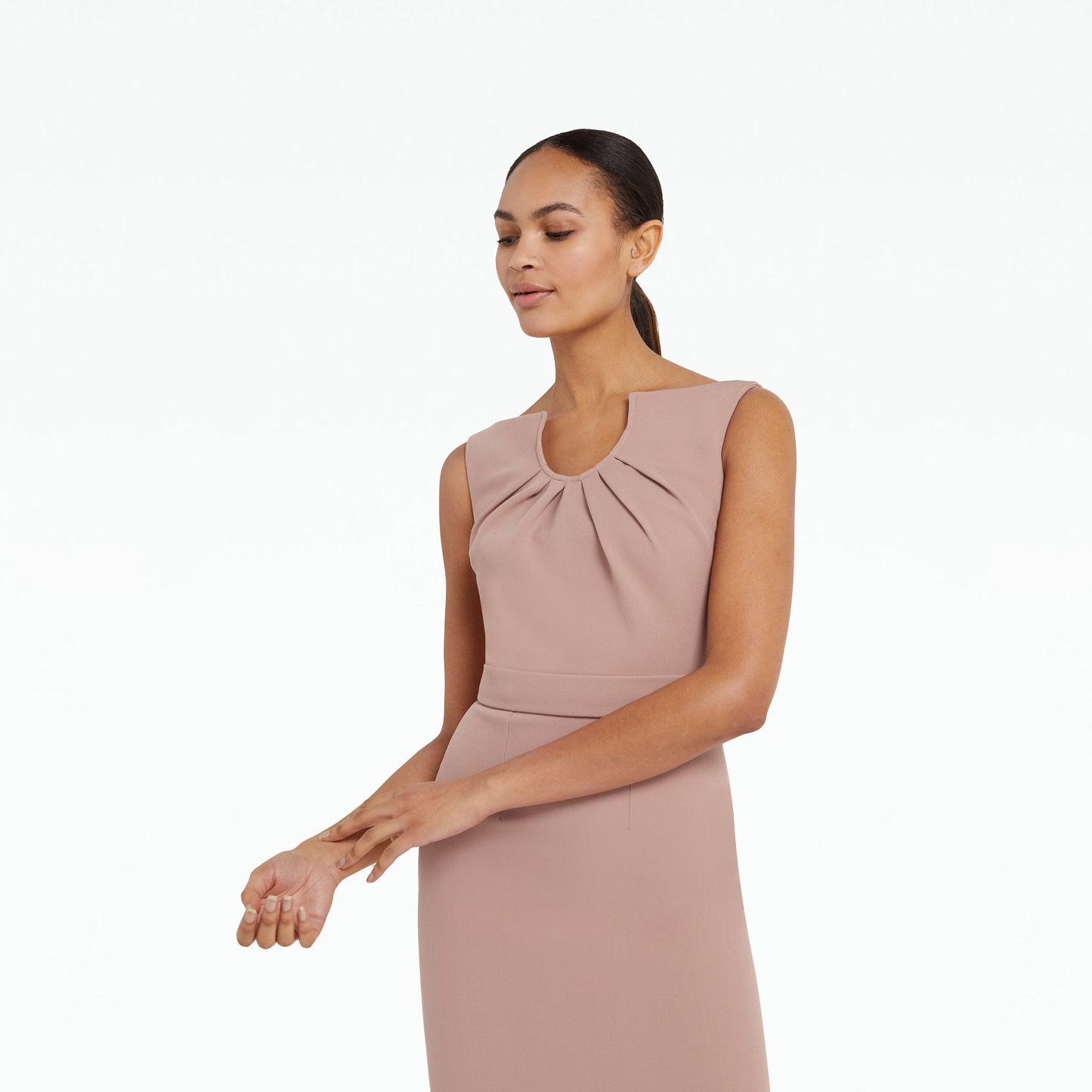 Amina Dusty Pink Midi Dress