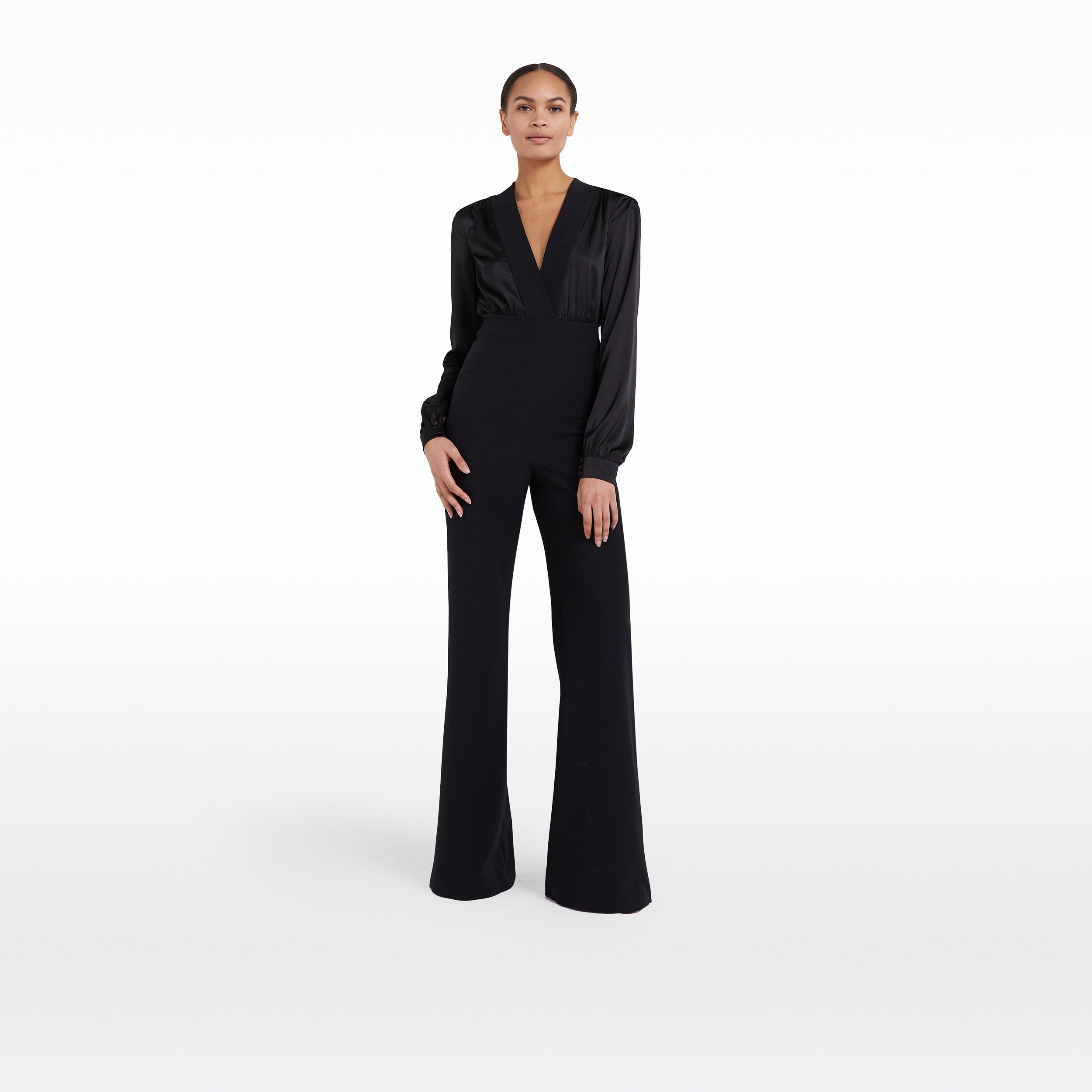 Black jumpsuit formal wear sale